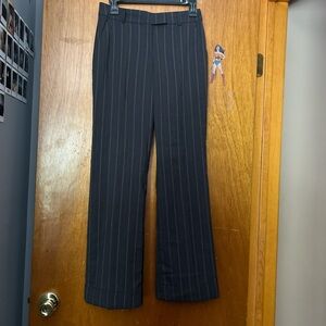 Anne Klein Black and Pink Pinstripe Suit Pants